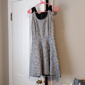 Black and White Fit and Flare Dress